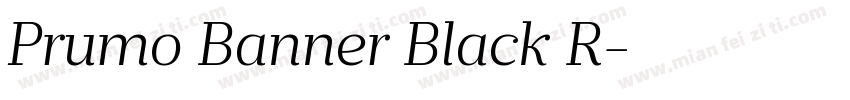 Prumo Banner Black R字体转换